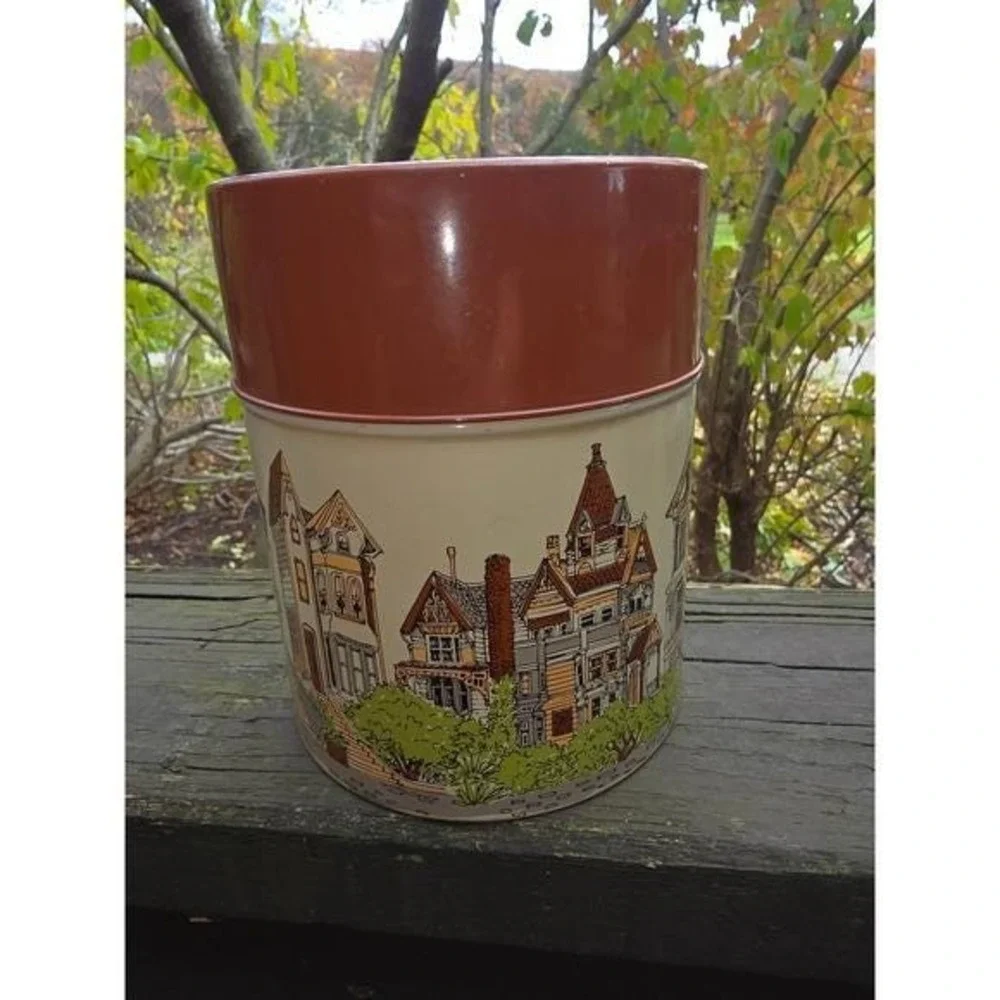 Vintage Takahashi San Francisco Victorian Houses Tin Canister Set, Set‎ of 4